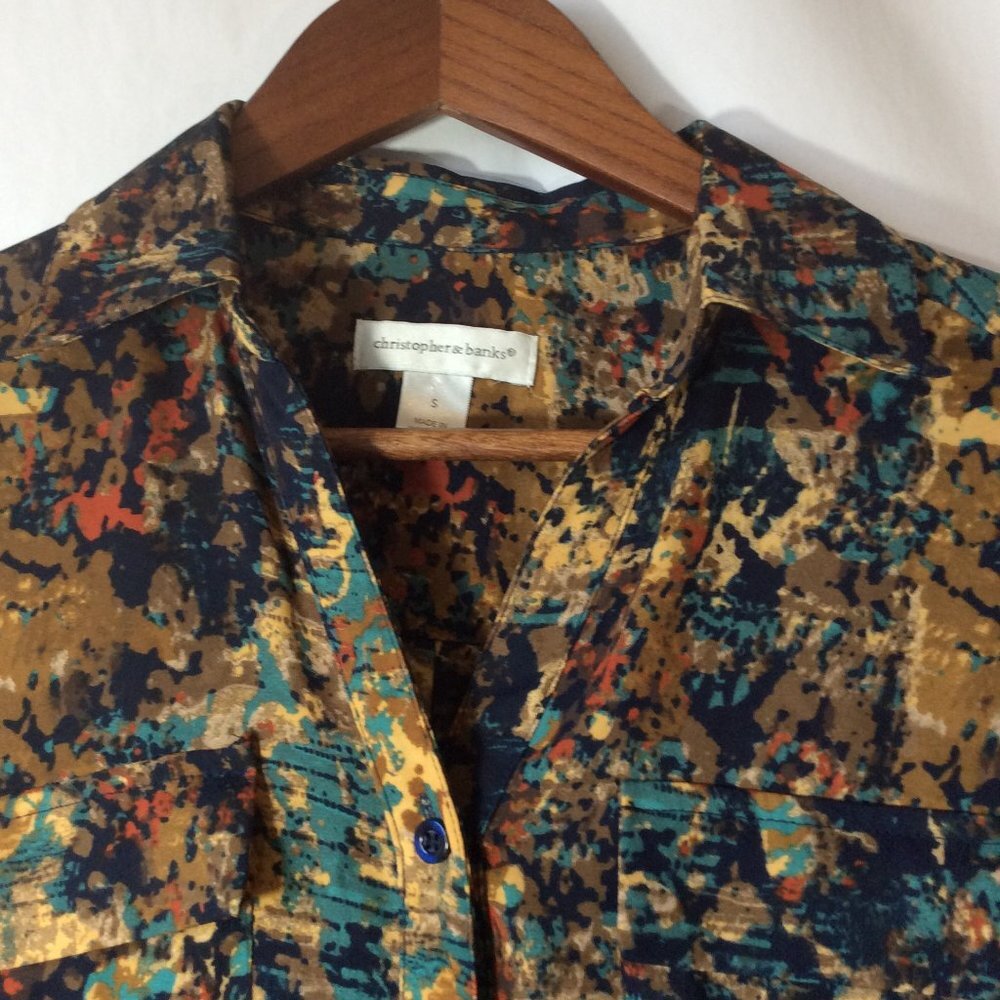 Christopher Banks Button Down Blouse with Long Sleeves Size S - Picture 3 of 8